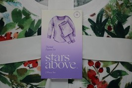 Women&#39;s 2 Piece Thermal Pajama Set Medium Stars Above Holly Berry Pattern New - £20.58 GBP