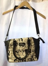 Loungefly Disney Alice Wonderland Women&#39;s Black White Comic Bag Crossbod... - $59.00