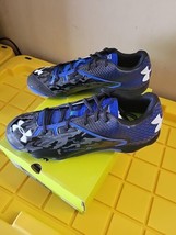 Under Armour DECEPTION DT LOW Camo Blue Black Men&#39;s Baseball Cleats SIZE... - $60.76