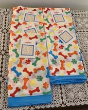 Five Brand New Dog Bone Design Bandanas 22 x 22 Inch Square Cotton New W... - $11.99