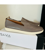 SAVA Nell Flat Italian Leather Slip on Shoe, Size 11.5/12, Euro 42, Gray... - $2,219.32 MXN