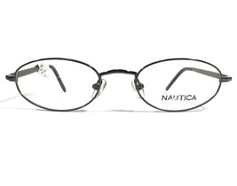 Nautica N7900 401 Eyeglasses Frames Brown blue Grey Round Wire Rim 49-20-140 - £33.27 GBP
