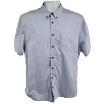 Moods Of Norway Short Sleeve Button-up Men&#39;s Blue Shirt Size XL Tractor Logo - £23.38 GBP