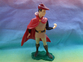 Vintage Disney Prince Phillip PVC Figure or Cake Topper on Green Grass Base - $3.95