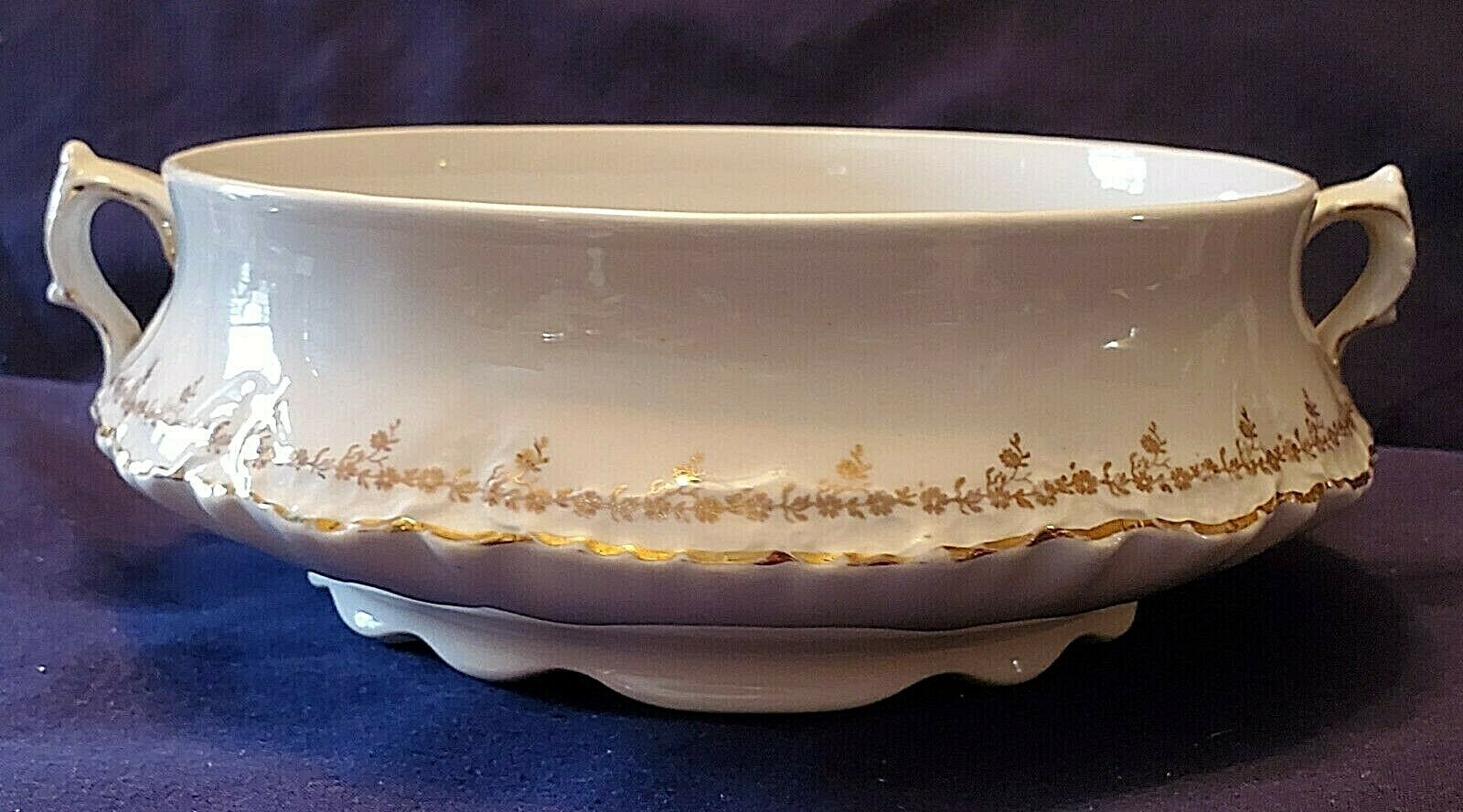 Primary image for HOMER LAUGHLIN HUDSON SERVING DISH GOLD TRIM BOTTOM ONLY