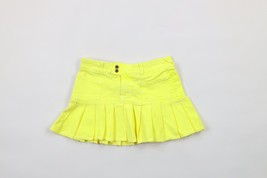 NOS Vtg Y2K Von Dutch Womens Small Spell Out Denim Jean Mini Skirt Yellow USA - £39.07 GBP