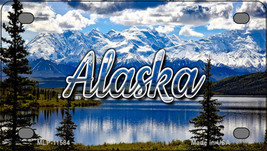 Alaska Snowy Mountains Novelty Mini Metal License Plate Tag - £11.72 GBP