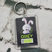 Secret Life of Pets OBEY the Bunny Lucite Keyring Keychain  - £7.76 GBP