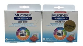 MUCINEX All-in-One  Cold &amp; Flu Fast Max 4 caplets Pack Of 2 - £11.67 GBP