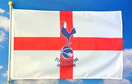 Tottenham Hotspur Football Club Flag 3x5ft Banner Polyester Red White - $17.99