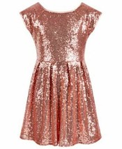 Epic Threads Big Girls Sequined Skater Dres Rose Gold L 14 $62 - £21.95 GBP