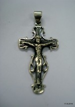 Ethnic Sterling Silver Pendant Necklace Cross Pendant Handmade - £54.66 GBP