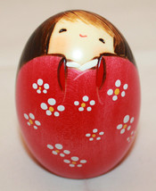 Usaburo Kokeshi Japanese Creative Wooden Doll Shiawase Happiness Girl 7c... - £27.89 GBP