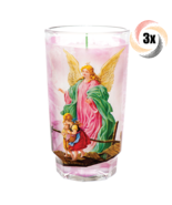 3x Cup Candle Guardian Angel Design Glass Candle | Long Burntime | Fast ... - $40.04 CAD