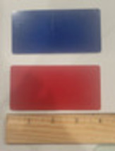 Blue engravable acrylic plates with 2 way tape, 2&quot; x 4&quot; - $18.10 MXN