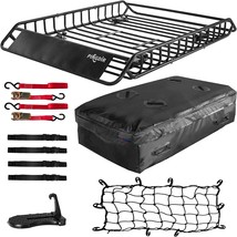 Pingdir Rooftop Cargo Carrier Basket Universal Roof Rack Cargo, Roof Pedal. - £163.59 GBP