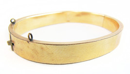 Vintage Etched Gold Filled Hollow Victorian Bangle Bracelet - £119.06 GBP