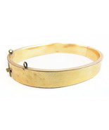 Vintage Etched Gold Filled Hollow Victorian Bangle Bracelet - £118.34 GBP
