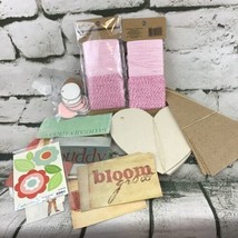 Scrapbooking Variety Lot Round Tags Pink Twine Burlap Shapes Paper Words - £11.90 GBP