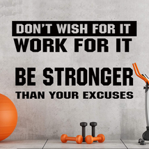 2 Pieces Gym Wall Decal Motivational Vinyl Wall Decals Be Stronger Than Your - £11.64 GBP