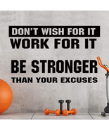 2 Pieces Gym Wall Decal Motivational Vinyl Wall Decals Be Stronger Than ... - £11.21 GBP