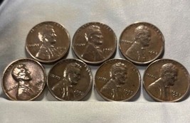 Lincoln Wheat Pennies 1952-1953-1954-1955-1956-1957-1958 7-Coin Set / Circulated - £11.19 GBP