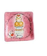 Certified International Julia Junkin Ceramic Square Ice Cream Dessert Pl... - $8.91