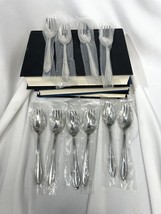NEW Lenox Hayden 10 Stainless 18/10 Glossy Fish Salad  Forks RARE - £29.15 GBP