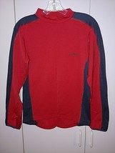 L. L. BEAN OUTDOORS MEN&#39;S LS RED/GRAY PULLOVER CREW-NECK SHIRT-S-WORN ON... - $7.69