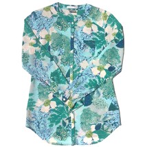 Van Heusen Studio shirt Women size XS long sleeve button up Floral blue ... - $8.89