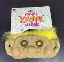 Magic Knowl Troll Doll Yellow Hair Halloween Mask New Tags Vintage 1992 Collegev - £31.06 GBP