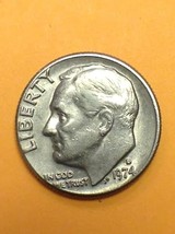 1974 D Uncentered Strike Observe  Roosevelt Dime Error - $38.00