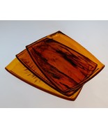 Three Mid Century Serving Trays Marble Swirled Decorative Retro Tray, EU... - $27.00