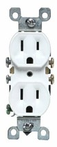Leviton M12-05320-WMP 15 Amp Duplex Receptacle Grounded, White, 10-Pack - £28.24 GBP