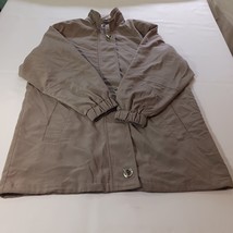 Giorgio Morandi Women's Tan/Khaki Full Zip Coat Jacket Size L Chest Measured 51" image 15