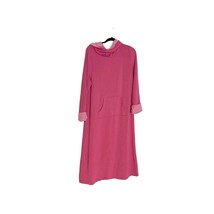 PajamaGram Pajama Gram Womens M Night Gown Pink Pjs Cowl Neck Cuffed Sleeve - £14.79 GBP