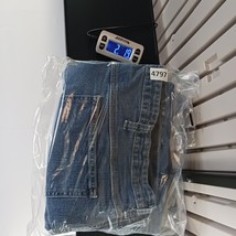 Lee Men's Size 50×32 Fits (48×30)  Blue Straight Leg Loose Fit Cargo Denim Jeans image 9