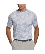 PGA Tour Mens Camo Print Performance T-Shirt Gray Dawn/Sunny Lime-Medium - $17.99