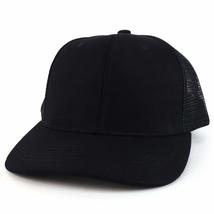 Trendy Apparel Shop Low Profile Two Tone Mesh Back Trucker Baseball Cap - Black  - £13.66 GBP