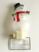 Snowman Christmas Winter Night Light Bathroom Hallway 5&quot; Tall Nantucket Holiday - £17.26 GBP