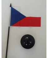 Czech Republic Desk Flag 4&quot;x 6&quot; inches Order With or Without Stand - £4.94 GBP+