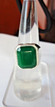 Natural Emerald Cut 6 Ct Green Emerald Ring 925 Sterling Silver Ring for Men - £96.41 GBP