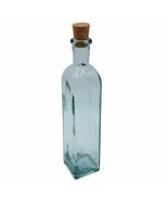 Green Glass Bottle with Cork, Square - 300CC - £10.65 GBP