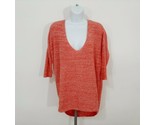 Express Women&#39;s Sweater 100% Cotton 1/2 Sleeve Size XS Heathered Pink QF20 - $9.40
