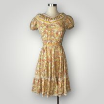 Vintage Rockmount Ranchwear Square Wear Dress 1980s Full Skirt Medium Fl... - £41.56 GBP