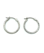 JACMEL 14K JCM White Gold Petite Etched Hoop Earrings - $129.09 CAD