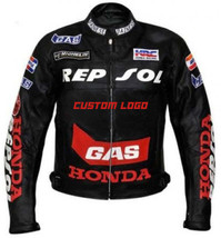 HONDA REPSOL Motorbike Racing Leather Jacket MOTOGP Motorcycle Jacket - $148.00