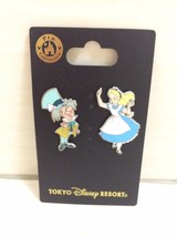 Tokyo Disney Resort Mad Hatter And Alice in Wonderland Pin. Rare item NEW - $29.99