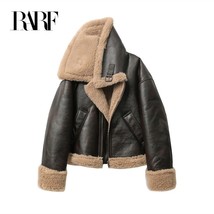 RARF 2023 Autumn winter new women&#39;s thickened warm double-sided short jacket Wom - £92.21 GBP