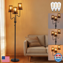 9Mmml 3-Light Black Dimmable Floor Lamp For Living Room Bedroom 68 Tall - $148.14